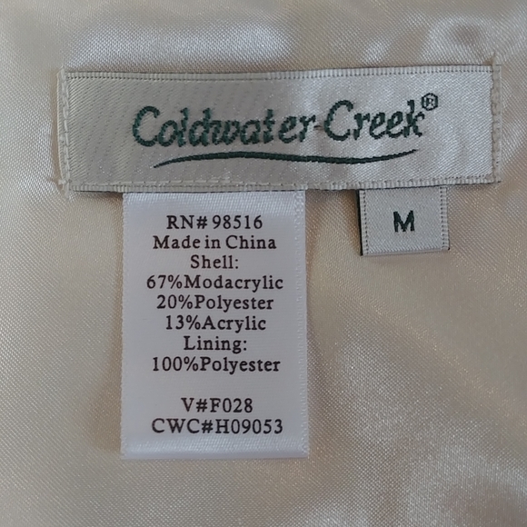 Coldwater Creek Faux Fur Vest Medium - Picture 2 of 4